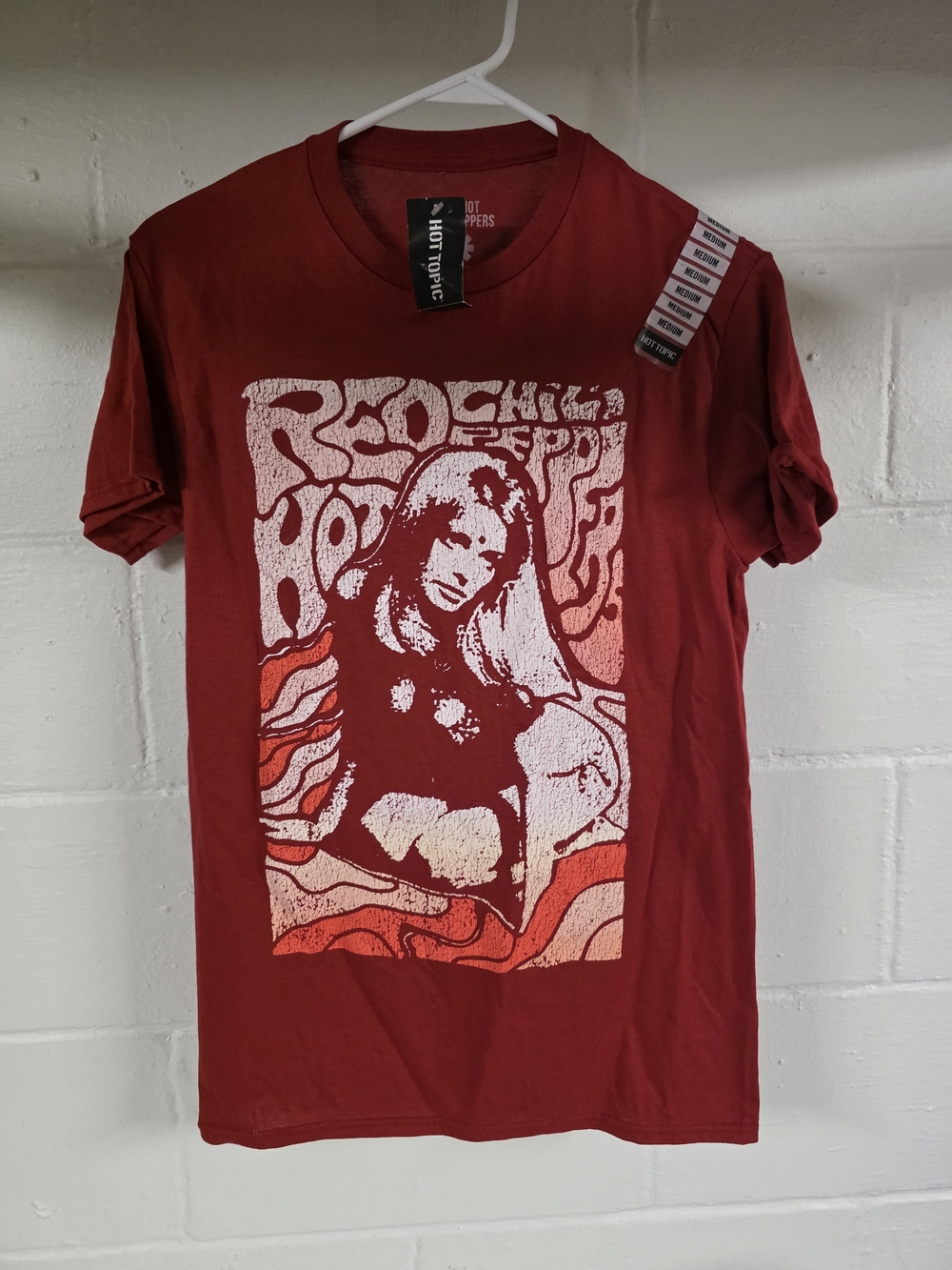 Hot Topic Red Graphic Band Tee - Women's